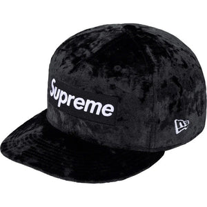 Supreme Crushed Velvet Box Logo New Era Hat