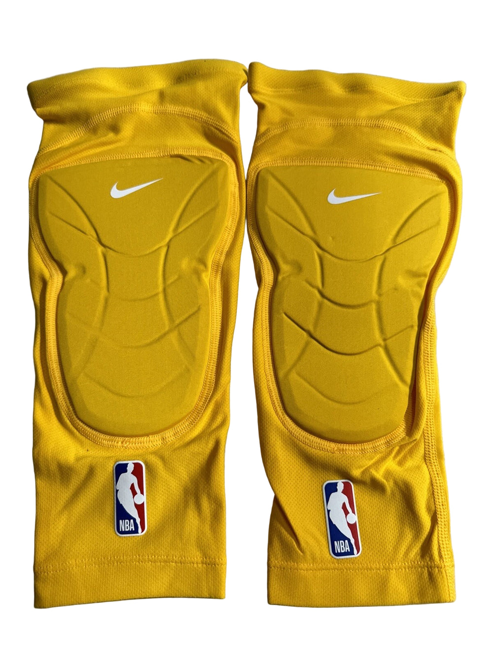 Nike NBA Issued HyperStrong Padded Knee Sleeves Mens Yellow
