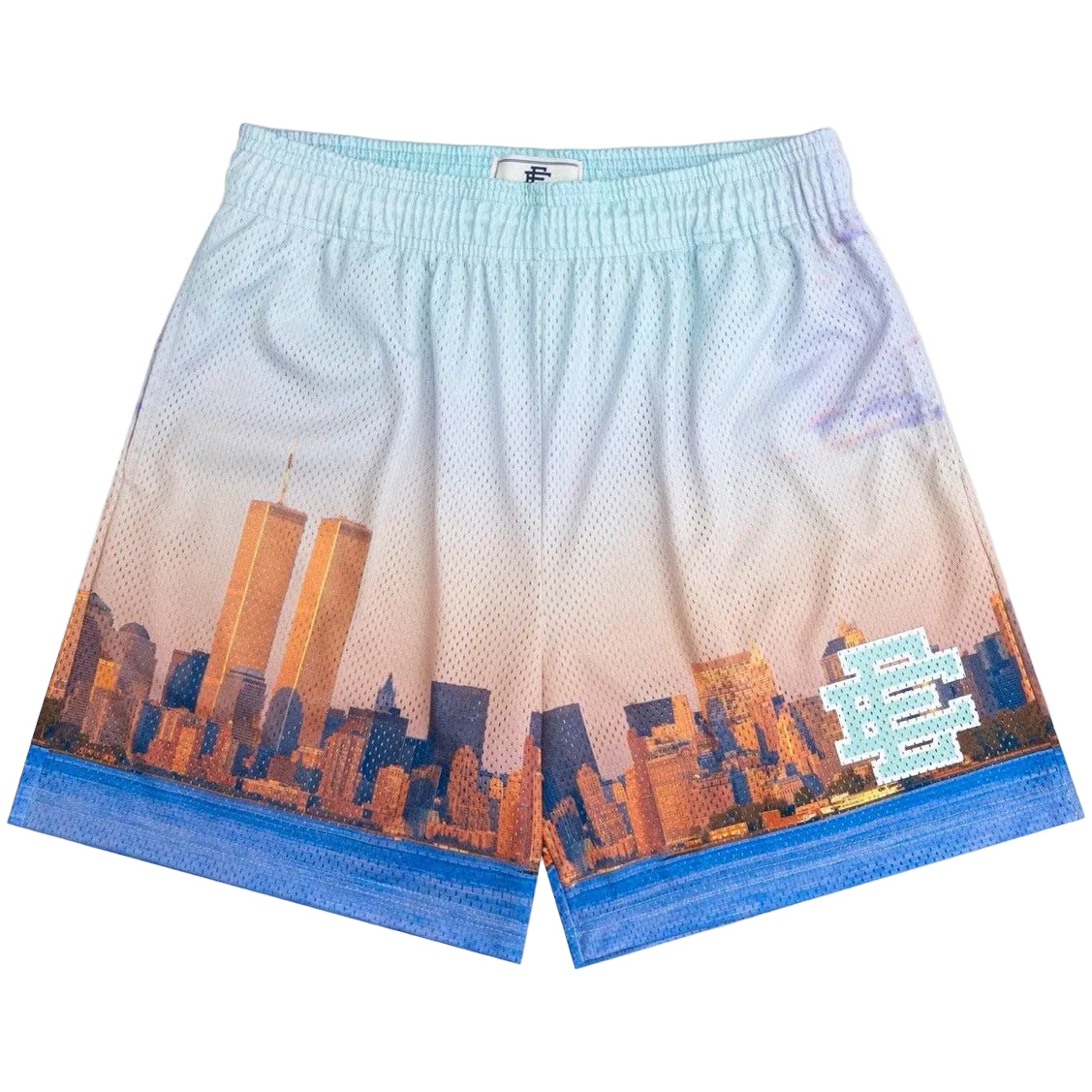 Eric Emanuel Men’s Mesh shorts City Skyline Twin Towers 9/11