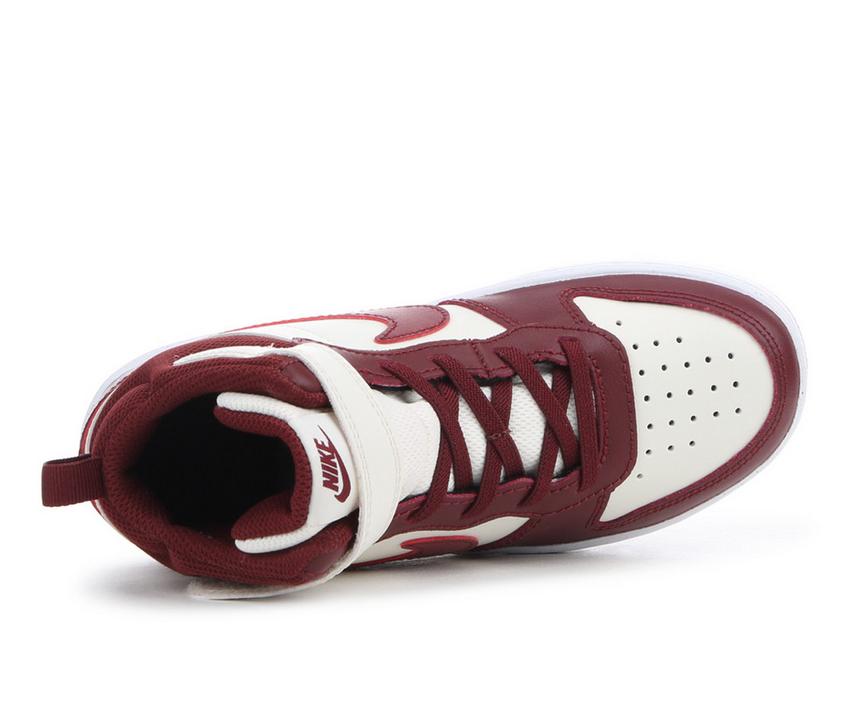 Nike Court Borough Mid 2 PSV (Soft Pearl/Dark Team Red) Size 2Y CD7783 013