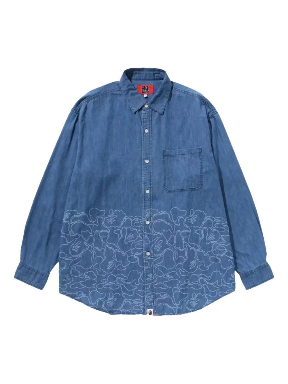 BAPE 30th Anniversary Denim Shirt Light Indigo