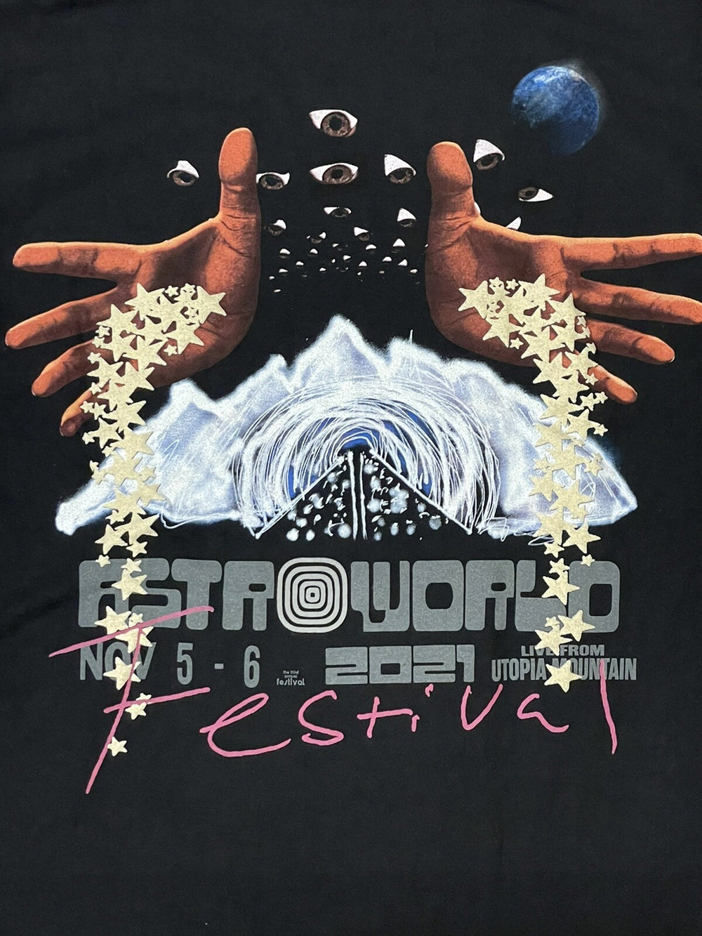Travis Scott Astroworld Festival 2021 Concert Merch Goat Utopia