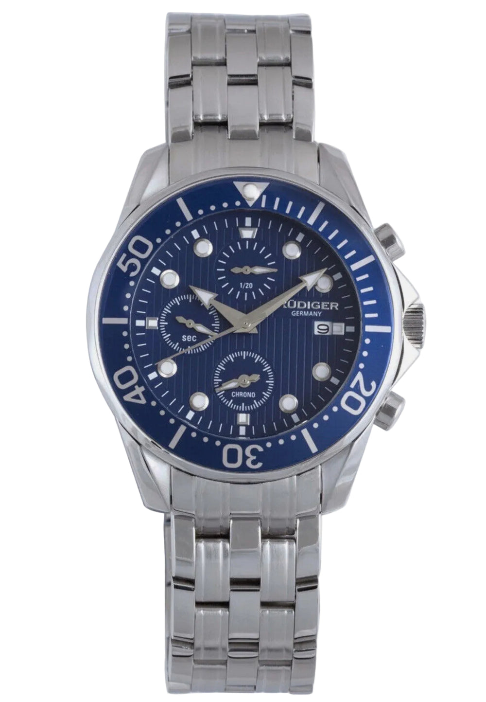 Rudiger Chemnitz Chronograph Men’s Watch – Blue Dial Steel (R2001-04-003)
