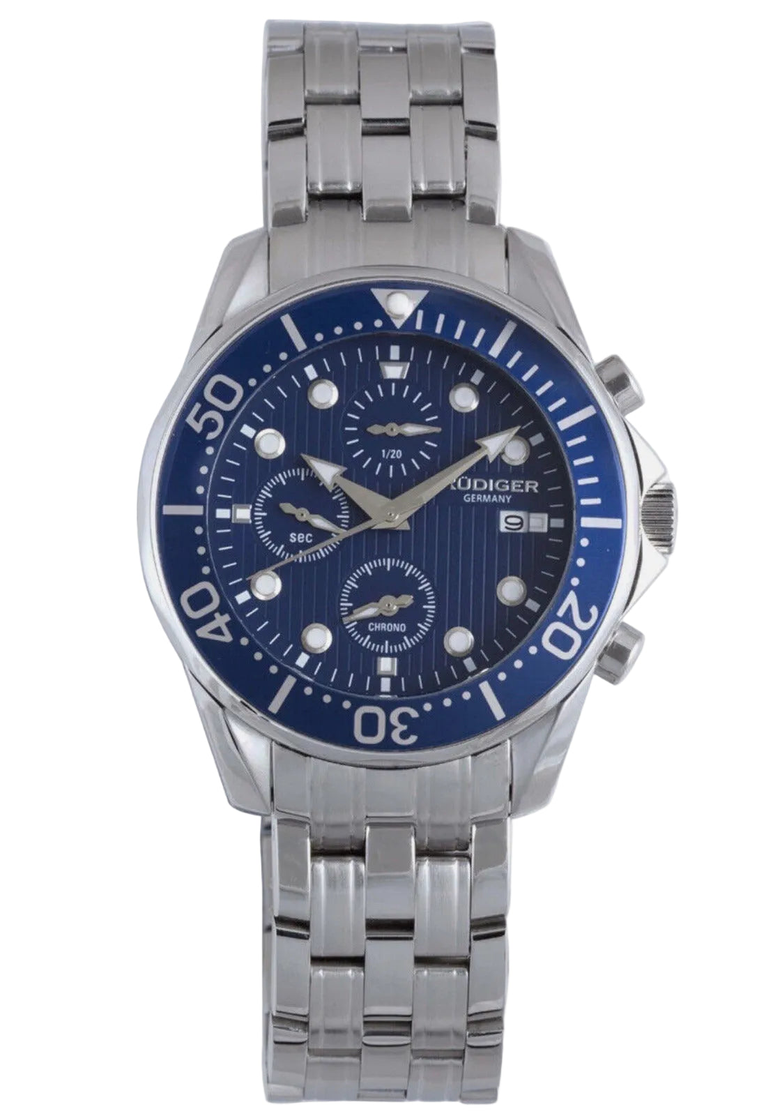 Rudiger Chemnitz Chronograph Men’s Watch – Blue Dial Steel (R2001-04-003)