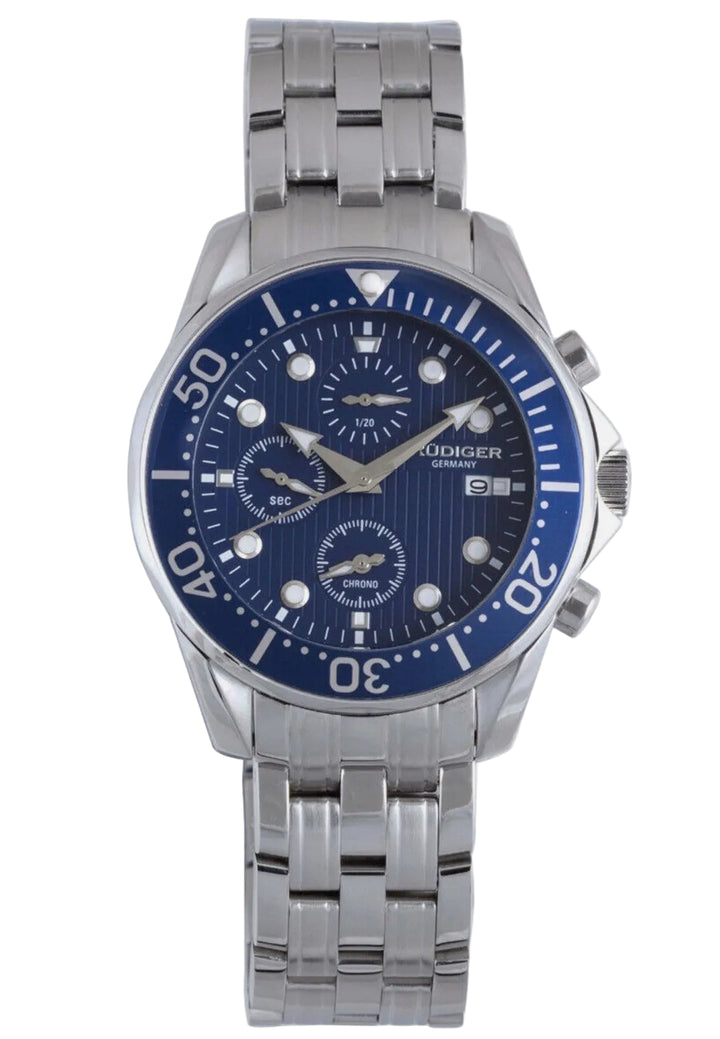 Rudiger Chemnitz Chronograph Men’s Watch – Blue Dial Steel (R2001-04-003)