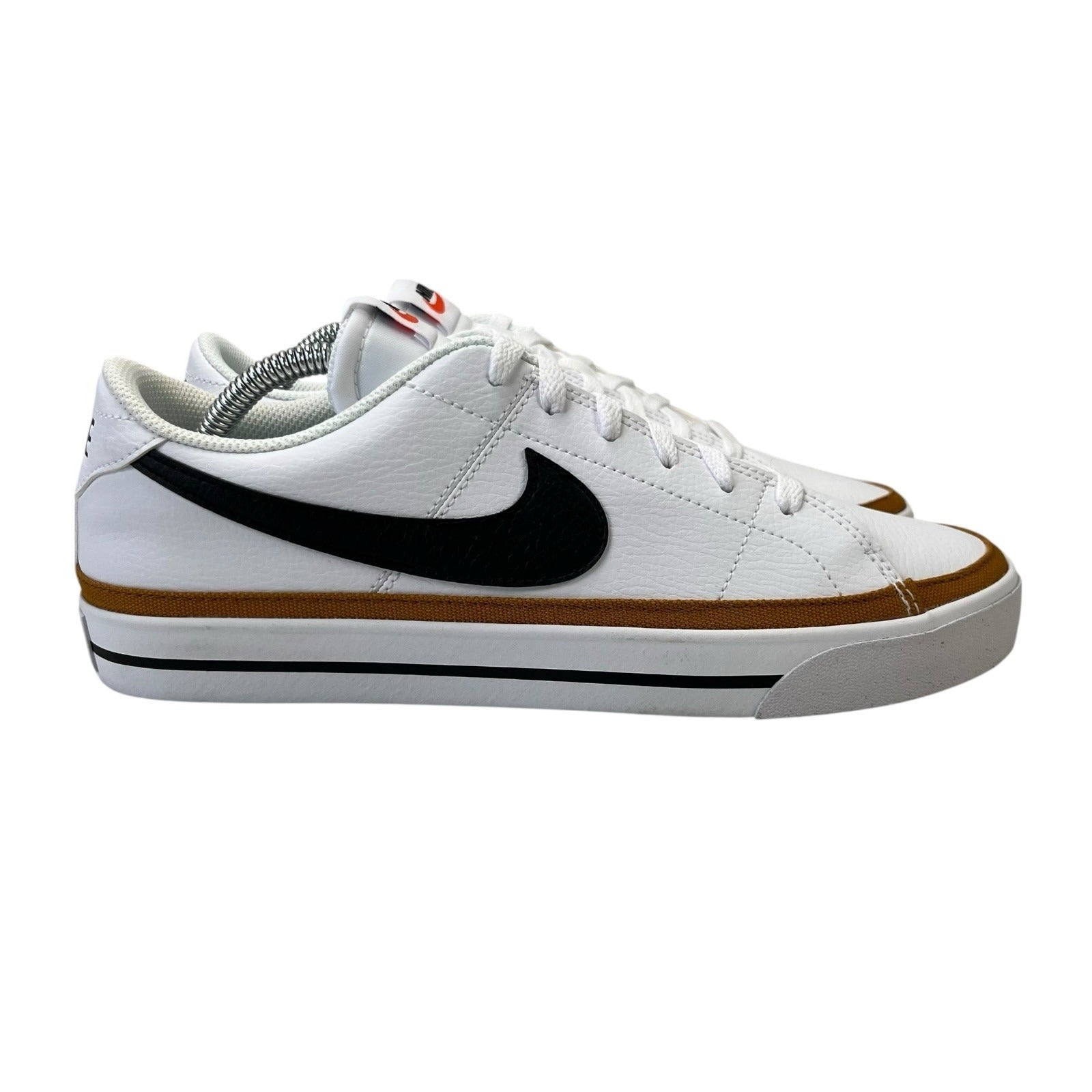 Nike Court Legacy DH3162-100 White Black Desert Ochre Sneakers Mens Size 9