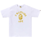 BAPE Color Camo College T-shirt in White x Yellow