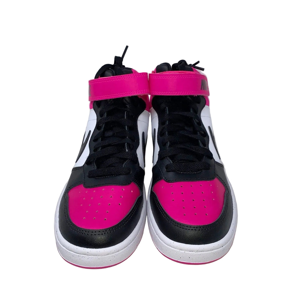 Nike Court Borough Mid 2 Black Pink Sneakers Size 5Y HV0933-100