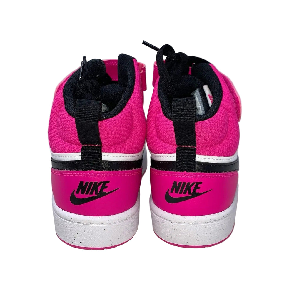 Nike Court Borough Mid 2 Black Pink Sneakers Size 5Y HV0933-100
