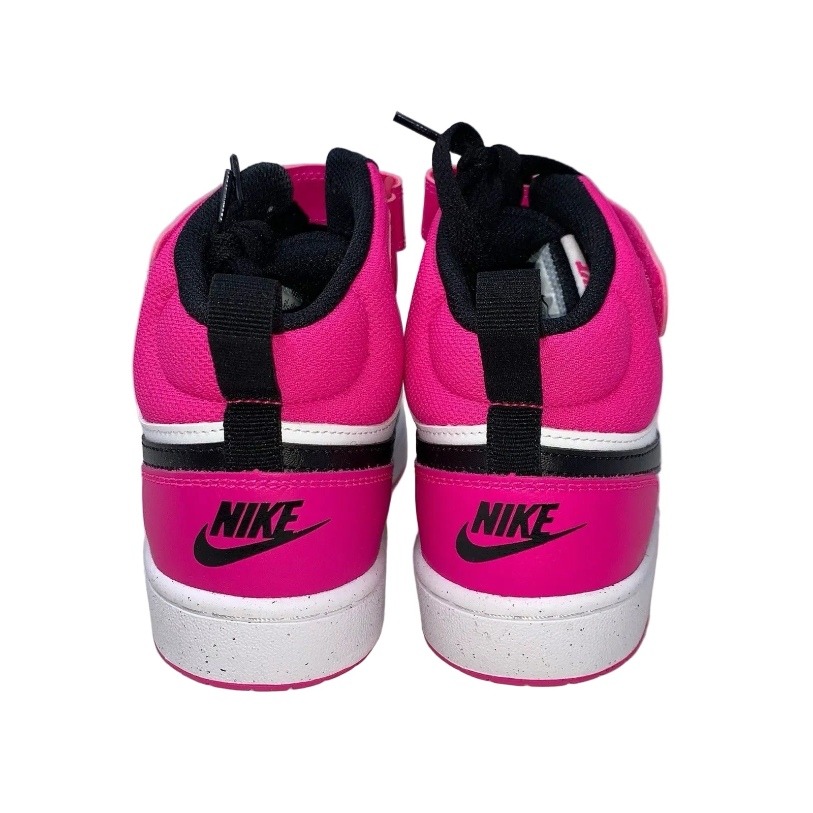 Nike Court Borough Mid 2 Black Pink Sneakers Size 5Y HV0933-100