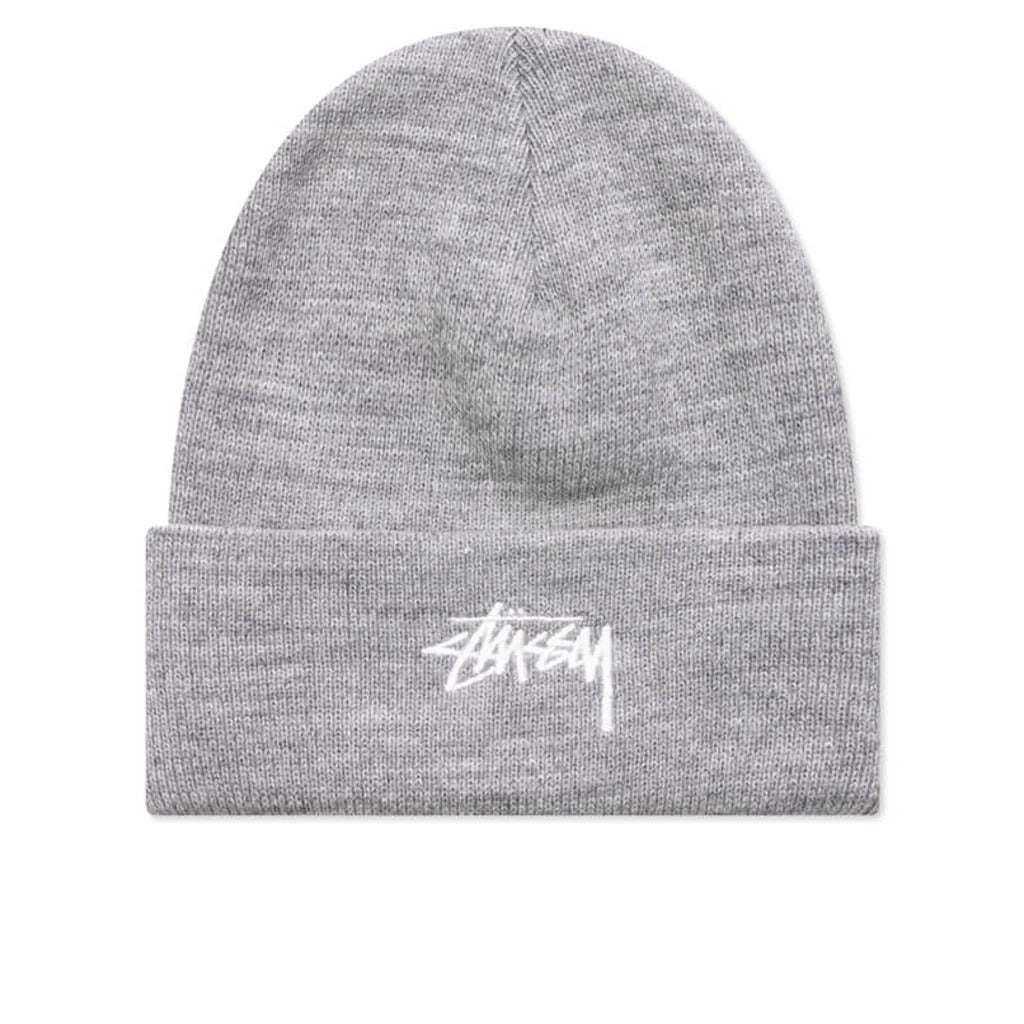 Stussy Stock Cuff Beanie - Grey Heather