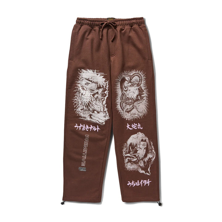 PRIMITIVE x NARUTO Village Sweatpants Brown