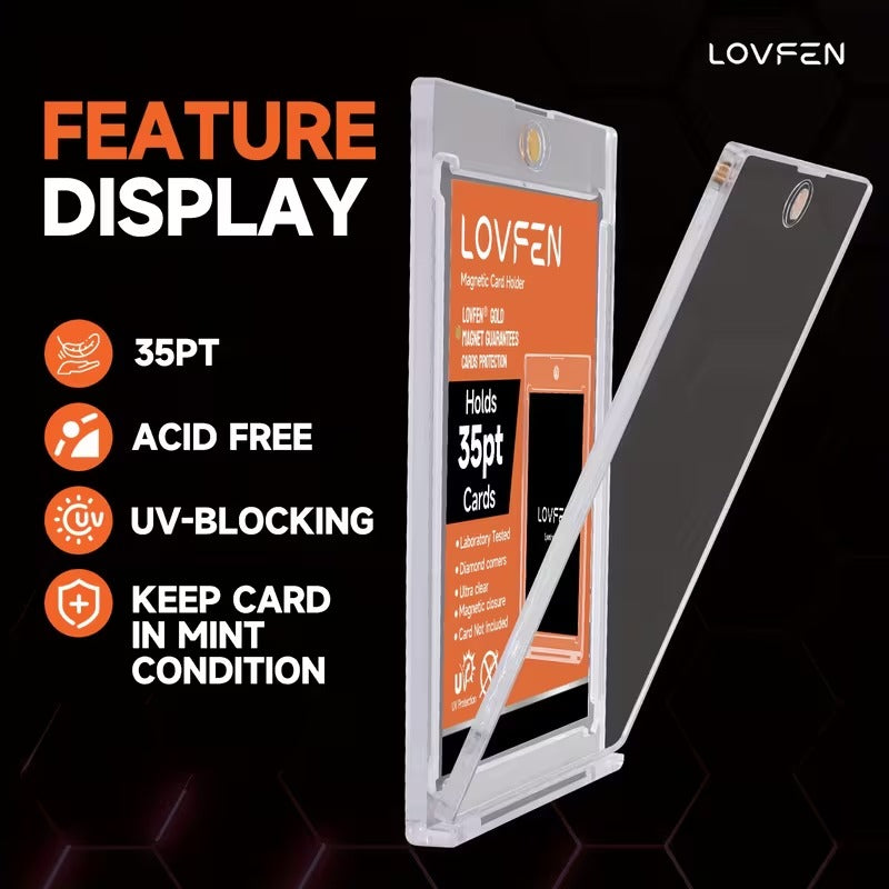 LOVFEN 25ct 35pt Magnetic Card Holders One-Touch Trading Card Protectors