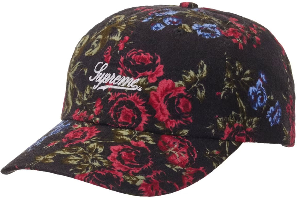 Supreme Floral Flannel 6-Panel Black
