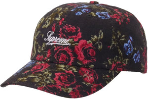 Supreme Floral Flannel 6-Panel Black