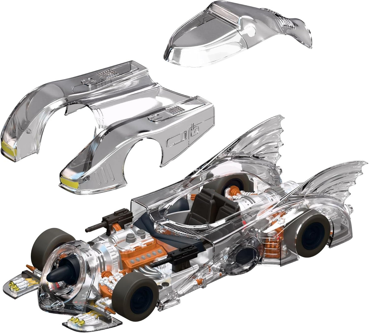 Super7 Batman 1989 Batmobile Clear X-Ray Super Cyborg 13.9" Collectible