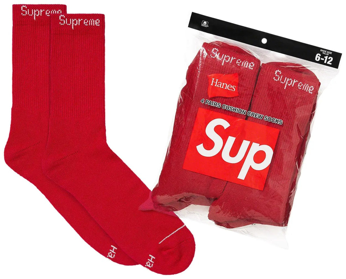 Supreme x Hanes Crew Socks (4-Pack)