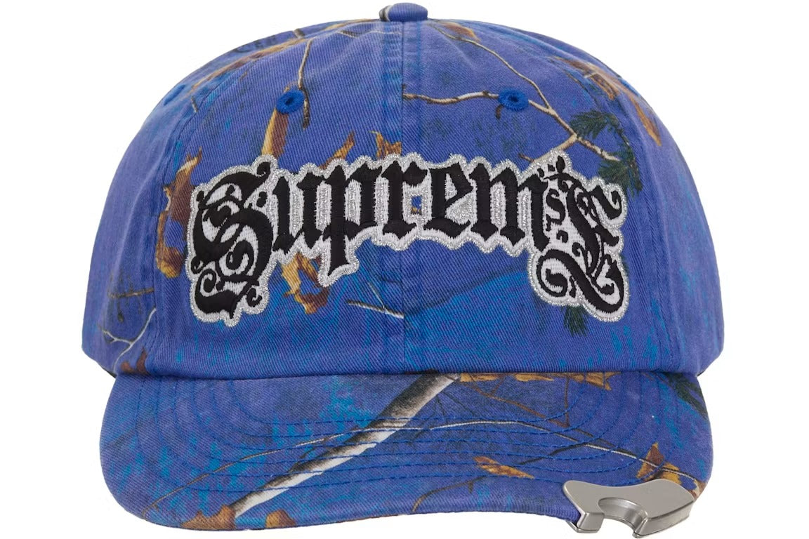 Supreme Bottle Opener 6-Panel Hat Blue Camouflage