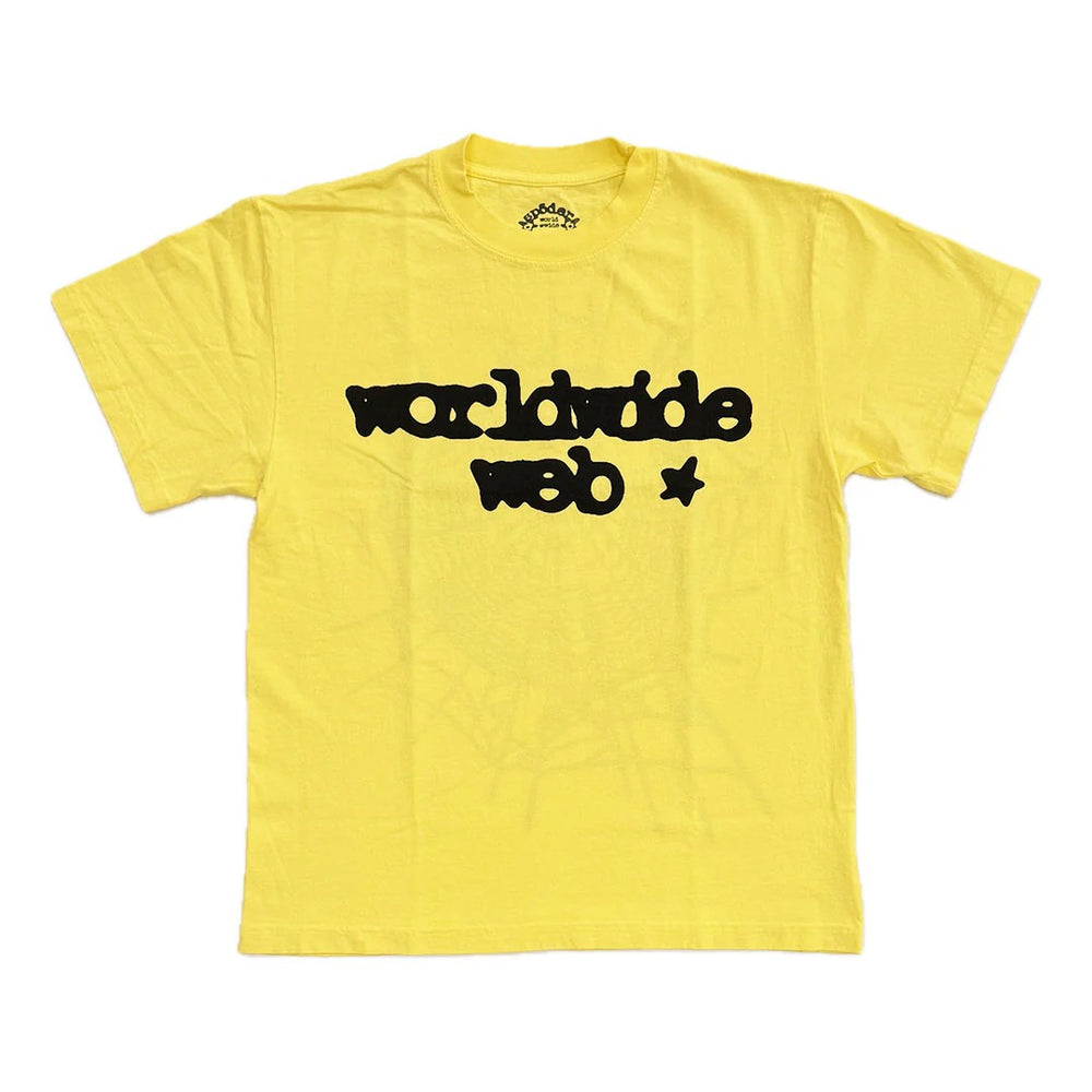 Sp5der Worldwide Web Yellow Tee - Living Legend