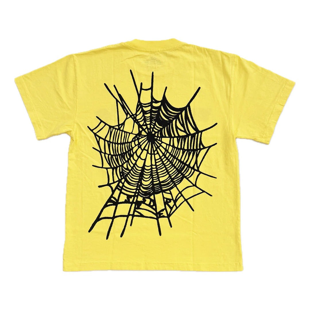 Sp5der Worldwide Web Yellow Tee - Living Legend