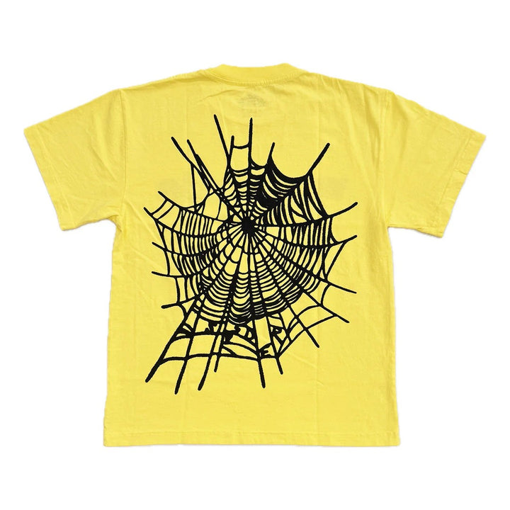 Sp5der Worldwide Web Yellow Tee - Living Legend