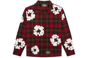 Denim Tears Cotton Wreath Red Pajama Shirt Size Medium