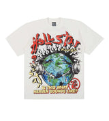 Hellstar Studios Heaven On Earth Tee – Cream (Overseas Exclusive) - Living Legend