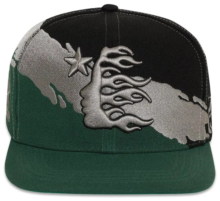 HELLSTAR PAINTBRUSH SNAPBACK BLACK/GREEN HAT