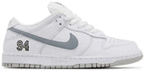2025 Nike Supreme x Dunk Low SB 'White Metallic Silver'