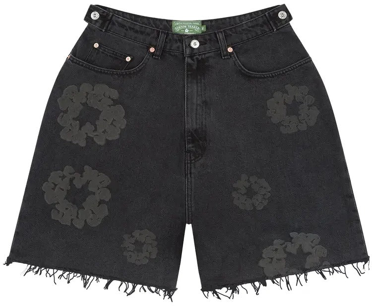 Denim Tears Mono Cotton Wreath Denim Shorts 'Black'