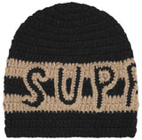 Supreme Crochet Logo Beanie – Black