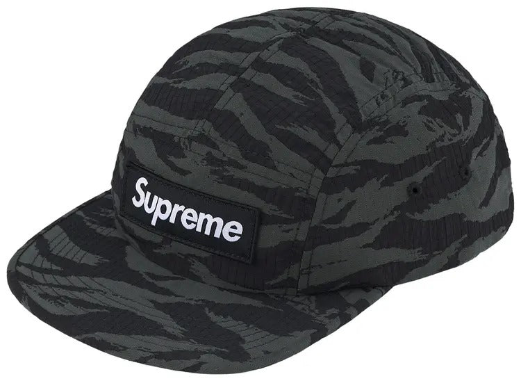 Supreme Tiger Camo Ripstop Camp Cap – Black