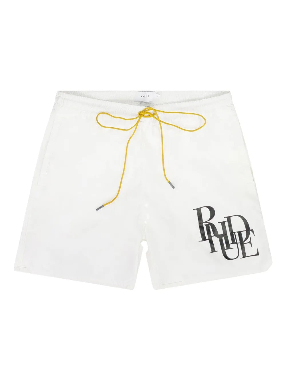 RHUDE White/Black logo swim shorts 2022 Spring/Summer