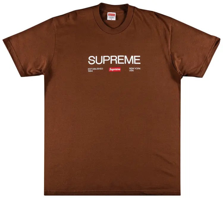 Supreme Est. 1994 Tee – Classic Streetwear Staple (Brown) - Living Legend