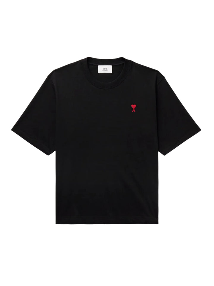 AMI PARIS Logo-Embroidered Organic Cotton-Jersey T-Shirt - Living Legend