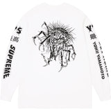 Supreme FW25 Yohji Yamamoto Y's Longsleeve L/S Tee White Size XL New In Hand