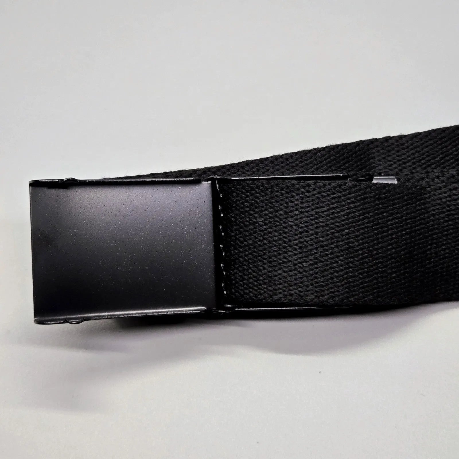 Stussy Logo Web Belt Black Military Style Flip Buckle Adjustable