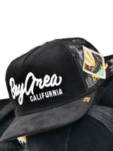 DVNIELLUU OG BA: FROM THE BAY TO THE WORLD TRUCKER HAT (BLACK CORDUROY/MESH) – 100% AUTHENTIC – NEW