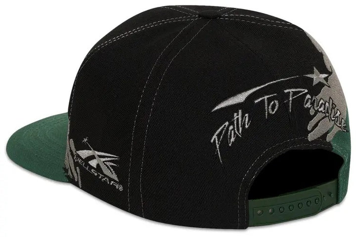 HELLSTAR PAINTBRUSH SNAPBACK BLACK/GREEN HAT