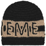 Supreme Crochet Logo Beanie – Black