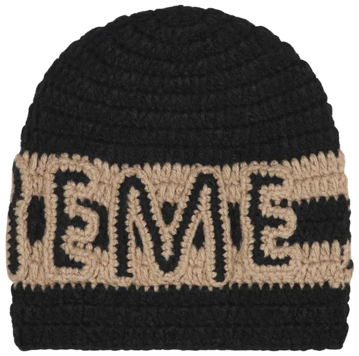 Supreme Crochet Logo Beanie – Black