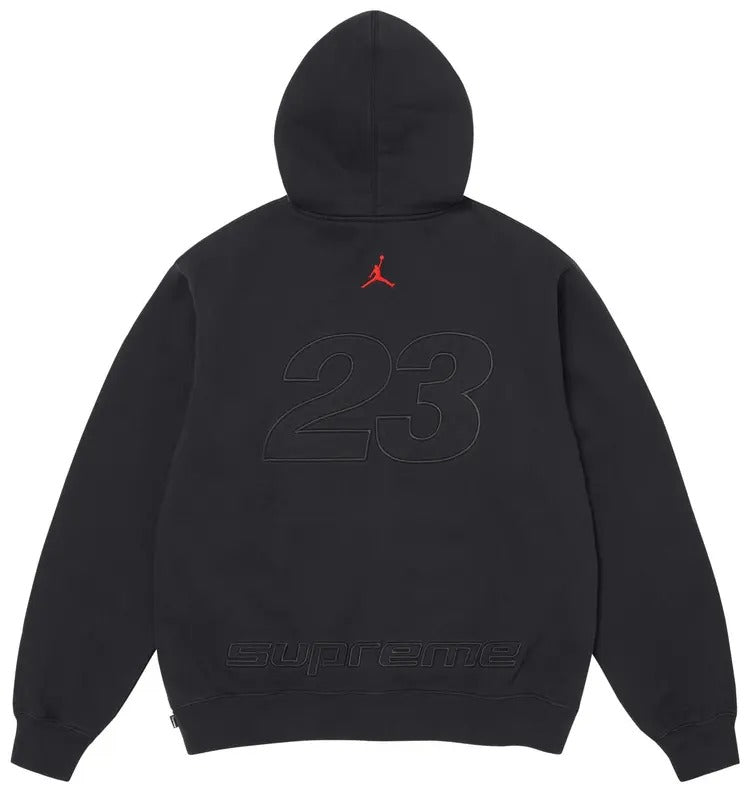 Supreme x Jordan Zip Up Hooded Sweatshirt 'Black'