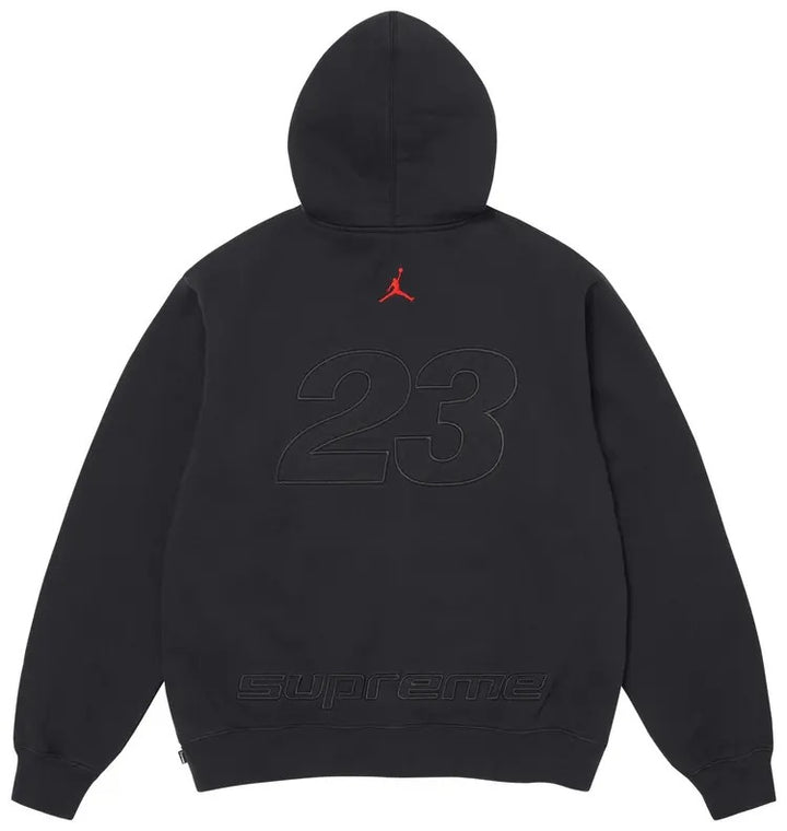 Supreme x Jordan Zip Up Hooded Sweatshirt 'Black'