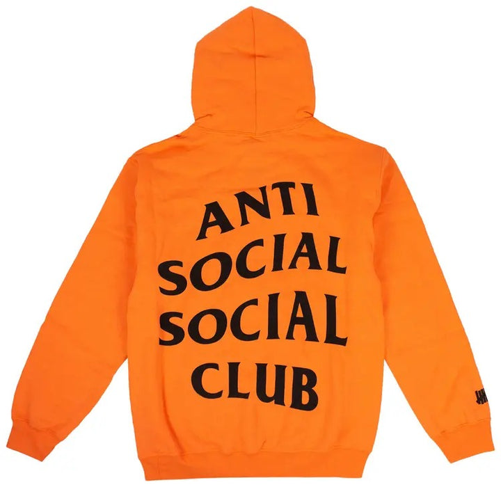 Anti Social Social Club x Undefeated Paranoid Logo Hoodie 'Orange' - Living Legend