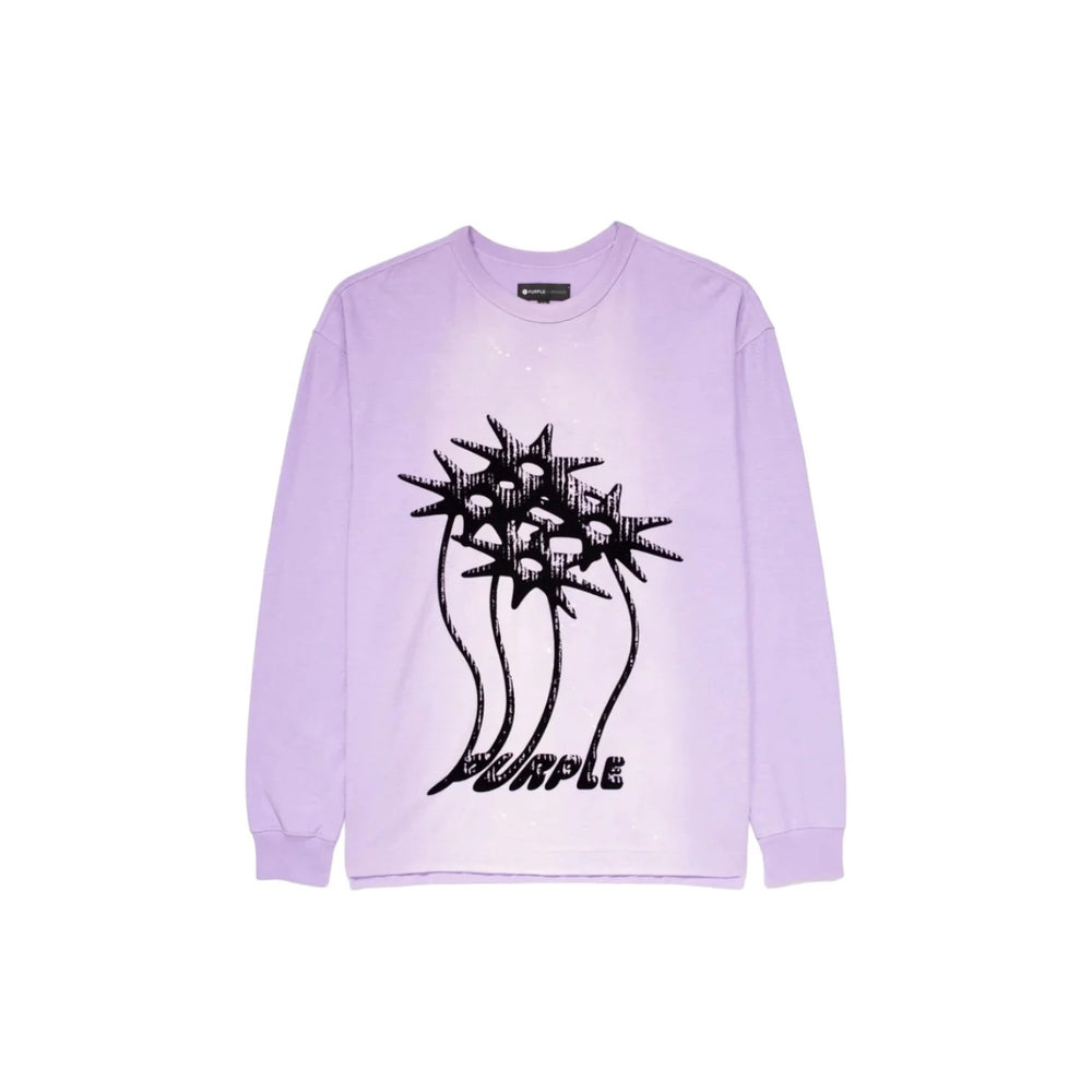 Purple Denim - Textured Jersey LS Tee - Lavender - Living Legend