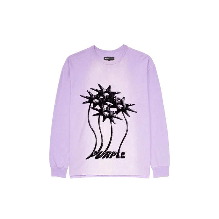 Purple Denim - Textured Jersey LS Tee - Lavender - Living Legend