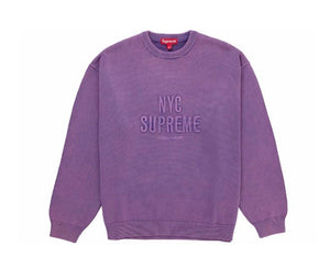 Supreme Overdyed Raised Sweater Purple