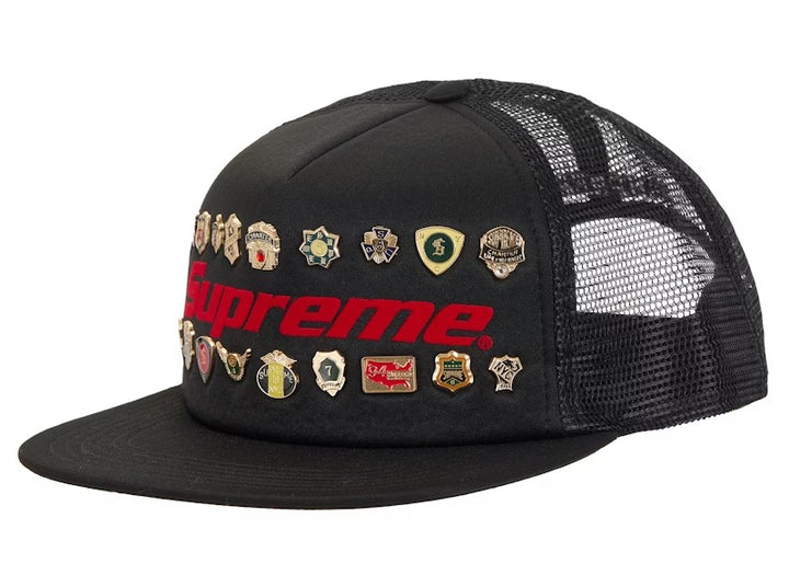 SUPREME PIN MESH BACK 5 PANEL HAT