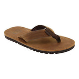 Men's Reef Voyage LE Flip Flops Dark Brown Leather Sandals Size 10