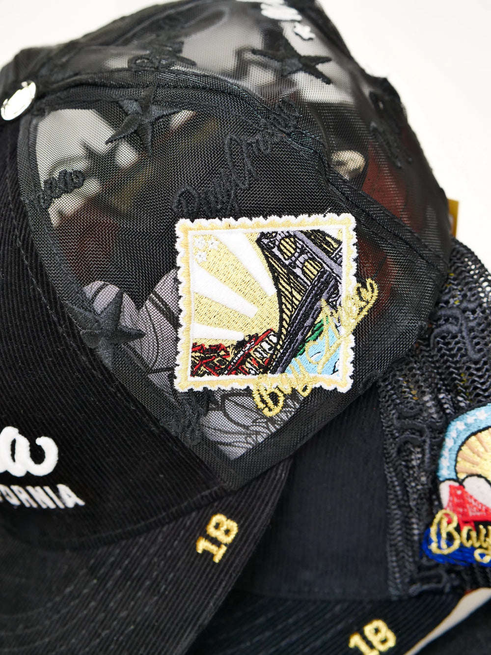 DVNIELLUU OG BA: FROM THE BAY TO THE WORLD TRUCKER HAT (BLACK CORDUROY/MESH) – 100% AUTHENTIC – NEW